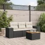 4-piece garden sofa set with black synthetic rattan cushions by , Garden sets - Ref: Foro24-3257645, Price: 260,83 €, Discoun...