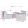 4-piece garden sofa set with black synthetic rattan cushions by , Garden sets - Ref: Foro24-3257645, Price: 260,83 €, Discoun...