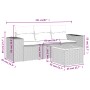 Gartensitzgruppe 4-teilig mit schwarzen Polstern aus synthetischem Rattan von , Gartensets - Ref: Foro24-3257645, Preis: 257,...