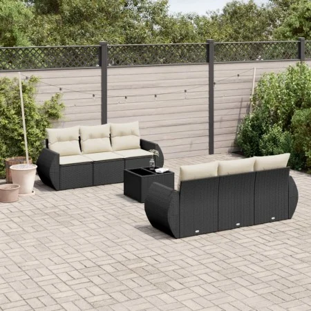 7-piece garden dining set with black synthetic rattan cushions by , Garden sets - Ref: Foro24-3253443, Price: 497,25 €, Disco...
