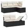 6-piece garden sofa set with black synthetic rattan cushions by , Garden sets - Ref: Foro24-3265165, Price: 354,38 €, Discoun...