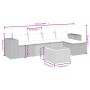 6-teiliges Gartensofa-Set und Kissen aus schwarzem Kunststoff-Rattan. von , Gartensets - Ref: Foro24-3265165, Preis: 334,24 €...