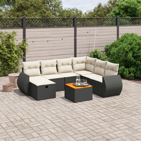 8-piece garden sofa set and black synthetic rattan cushions by , Garden sets - Ref: Foro24-3265074, Price: 446,49 €, Discount: %