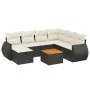 8-piece garden sofa set and black synthetic rattan cushions by , Garden sets - Ref: Foro24-3265074, Price: 479,08 €, Discount: %
