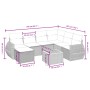 8-teiliges Gartensofa-Set und Kissen aus schwarzem Kunststoff-Rattan. von , Gartensets - Ref: Foro24-3265074, Preis: 446,49 €...