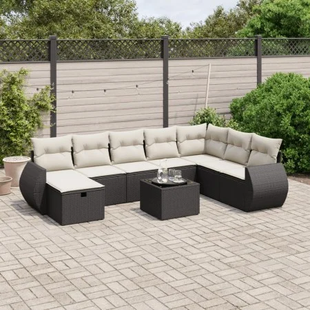 8-piece garden sofa set and black synthetic rattan cushions by , Garden sets - Ref: Foro24-3264212, Price: 542,19 €, Discount: %