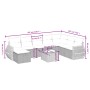 8-piece garden sofa set and black synthetic rattan cushions by , Garden sets - Ref: Foro24-3264212, Price: 505,71 €, Discount: %
