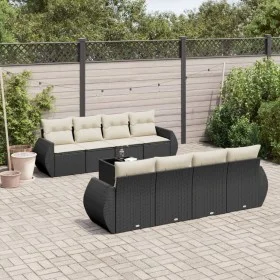 8-piece garden sofa set and black synthetic rattan cushions by , Garden sets - Ref: Foro24-3253483, Price: 588,39 €, Discount: %