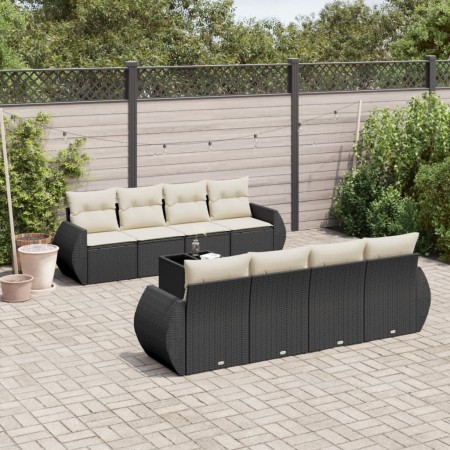 8-piece garden sofa set and black synthetic rattan cushions by , Garden sets - Ref: Foro24-3253483, Price: 576,25 €, Discount: %