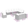 Garden sofa set 11 pieces and black synthetic rattan cushions by , Garden sets - Ref: Foro24-3257827, Price: 629,97 €, Discou...