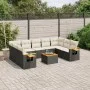 Garden sofa set 10 pieces with black synthetic rattan cushions by , Garden sets - Ref: Foro24-3227120, Price: 583,53 €, Disco...