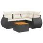 Gartenmöbel-Set 5-teilig mit schwarzen Polstern aus synthetischem Rattan von , Gartensets - Ref: Foro24-3257316, Preis: 339,9...