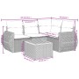 Gartenmöbel-Set 5-teilig mit schwarzen Polstern aus synthetischem Rattan von , Gartensets - Ref: Foro24-3257316, Preis: 338,6...