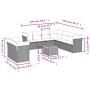 Garden sofa set 11 pieces and black synthetic rattan cushions by , Garden sets - Ref: Foro24-3256042, Price: 611,12 €, Discou...