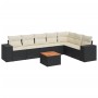 Set de sofás de jardín 8 piezas y cojines ratán sintético negro de , Conjuntos de jardín - Ref: Foro24-3257806, Precio: 479,5...