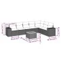 8-piece garden sofa set and black synthetic rattan cushions by , Garden sets - Ref: Foro24-3257806, Price: 481,63 €, Discount: %