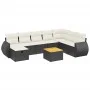 8-piece garden sofa set and black synthetic rattan cushions by , Garden sets - Ref: Foro24-3265095, Price: 528,37 €, Discount: %