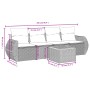 Gartenmöbel-Set 5-teilig mit schwarzen Polstern aus synthetischem Rattan von , Gartensets - Ref: Foro24-3257211, Preis: 312,3...