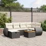 7-piece garden dining set with black synthetic rattan cushions by , Garden sets - Ref: Foro24-3265060, Price: 432,30 €, Disco...