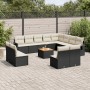 Garden sofa set with 13 pieces of black synthetic rattan and cushions. by , Garden sets - Ref: Foro24-3257141, Price: 767,41 ...