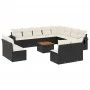 Garden sofa set with 13 pieces of black synthetic rattan and cushions. by , Garden sets - Ref: Foro24-3257141, Price: 757,51 ...