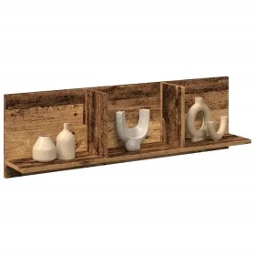 Aged engineered wood wall shelf 100x16.5x30 cm by , Shelves and shelves - Ref: Foro24-854866, Price: 31,64 €, Discount: %