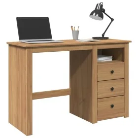Schreibtisch Panama aus massivem Kiefernholz 112x45x75 cm von , Schreibtische - Ref: Foro24-4016389, Preis: 136,32 €, Rabatt: %