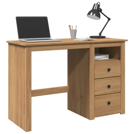 Panama solid pine wood desk 112x45x75 cm by , Desks - Ref: Foro24-4016389, Price: 131,56 €, Discount: %
