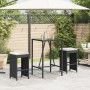 Taburetes altos de bar de jardín cojines 2 uds ratán PE negro by , Garden chairs - Ref: Foro24-368686, Price: 118,82 €, Disco...