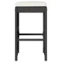 Hochbarhocker für den Garten mit 2 Stück schwarzen PE-Rattan-Kissen. von , Gartenstühle - Ref: Foro24-368686, Preis: 133,60 €...