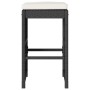 Taburetes altos de bar de jardín cojines 2 uds ratán PE negro by , Garden chairs - Ref: Foro24-368686, Price: 118,82 €, Disco...