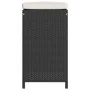 Hochbarhocker für den Garten mit 2 Stück schwarzen PE-Rattan-Kissen. von , Gartenstühle - Ref: Foro24-368686, Preis: 133,60 €...