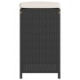 Taburetes altos de bar de jardín cojines 2 uds ratán PE negro by , Garden chairs - Ref: Foro24-368686, Price: 118,82 €, Disco...