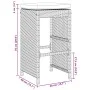 Hochbarhocker für den Garten mit 2 Stück schwarzen PE-Rattan-Kissen. von , Gartenstühle - Ref: Foro24-368686, Preis: 133,60 €...