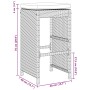 Taburetes altos de bar de jardín cojines 2 uds ratán PE negro by , Garden chairs - Ref: Foro24-368686, Price: 118,82 €, Disco...