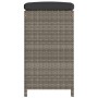 Hochbarhocker für den Garten mit 4 Stück grauen PE-Rattan-Kissen. von , Gartenstühle - Ref: Foro24-368690, Preis: 228,21 €, R...