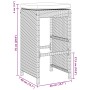 Hochbarhocker für den Garten mit 4 Stück grauen PE-Rattan-Kissen. von , Gartenstühle - Ref: Foro24-368690, Preis: 228,21 €, R...