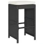 Taburetes altos de bar de jardín cojines 6 uds ratán PE negro de , Sillas de jardín - Ref: Foro24-368692, Precio: 372,33 €, D...