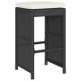 Taburetes altos de bar de jardín cojines 6 uds ratán PE negro de , Sillas de jardín - Ref: Foro24-368692, Precio: 343,79 €, D...