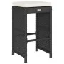 Taburetes altos de bar de jardín cojines 6 uds ratán PE negro de , Sillas de jardín - Ref: Foro24-368692, Precio: 372,33 €, D...