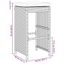 Hochbarhocker für den Garten mit 6 Stück schwarzen PE-Rattan-Kissen. von , Gartenstühle - Ref: Foro24-368692, Preis: 343,79 €...