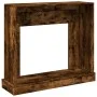 Kaminumrandung aus geräucherter Eichen-Ingenieurholz 100x30x87,5cm. von , Zubehör für Holzöfen und Kamine - Ref: Foro24-85456...