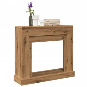 Kaminholzregal aus Eichen-Ingenieurholz, handgefertigt, 100x30x87,5 cm. von , Zubehör für Holzöfen und Kamine - Ref: Foro24-8...