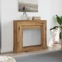 Kaminholzregal aus Eichen-Ingenieurholz, handgefertigt, 100x30x87,5 cm. von , Zubehör für Holzöfen und Kamine - Ref: Foro24-8...