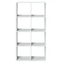 Holz-Trennwand-Bücherregal, weiß, 69,5x29x137,5 cm. von , Bücherregale und Regale - Ref: Foro24-858021, Preis: 74,56 €, Rabat...