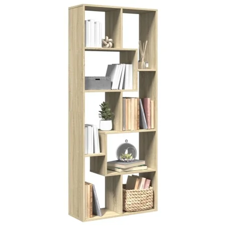 Librería divisora madera ingeniería roble Sonoma 67x25x161,5 cm by , Bookcases and shelves - Ref: Foro24-858077, Price: 80,76...