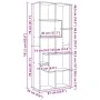 Librería divisora madera ingeniería roble Sonoma 67x25x161,5 cm by , Bookcases and shelves - Ref: Foro24-858077, Price: 80,76...