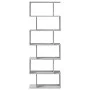 Librería divisora 6 niveles madera gris Sonoma 70x24x193 cm by , Bookcases and shelves - Ref: Foro24-858089, Price: 70,81 €, ...
