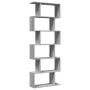 Librería divisora 6 niveles madera gris Sonoma 70x24x193 cm by , Bookcases and shelves - Ref: Foro24-858089, Price: 70,81 €, ...