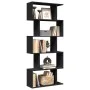 Librería divisora 5 niveles madera ingeniería negra 70x24x161cm by , Bookcases and shelves - Ref: Foro24-858094, Price: 66,62...